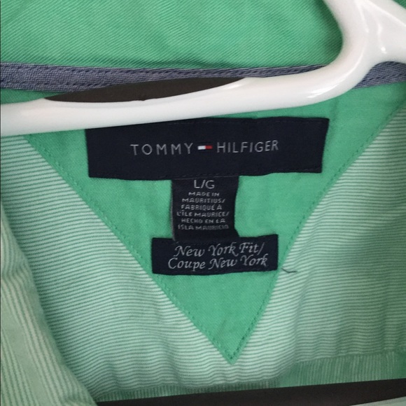 TOMMY HILFIGER mint button up shirt New York - Picture 4 of 5